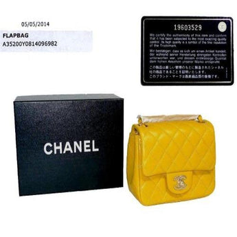 Chanel Mini Flap Bag Yellow