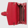 Gucci Dionysus GG Supreme Mini Leather Chain Bag Hibiscus Red