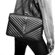 Saint Laurent Medium College Bag In Black