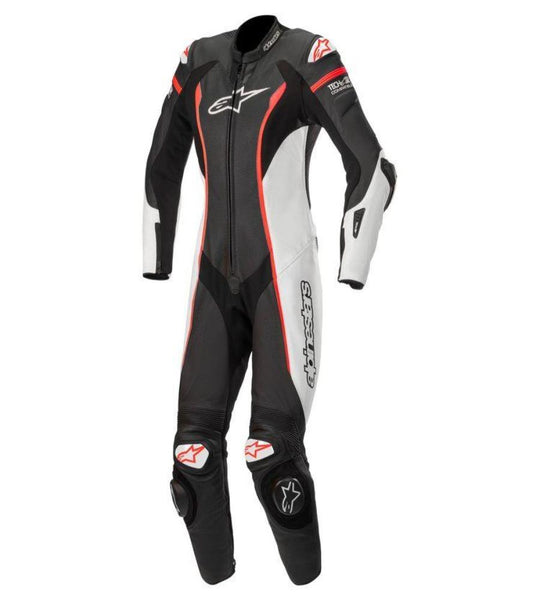 Ladies' One Piece Perforated Leather Suit