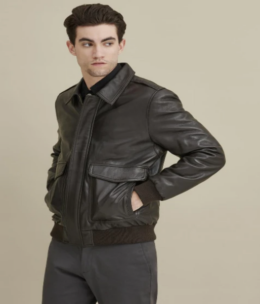 Leather Jacket with Flag