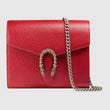 Gucci Dionysus GG Supreme Mini Leather Chain Bag Hibiscus Red
