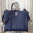 LV Lockmeto Handbag Luxury Leather Marine Rouge
