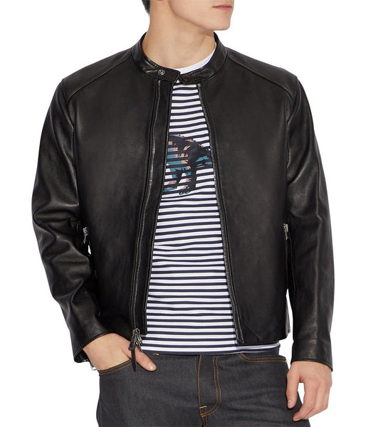 LEATHER RACER JACKET