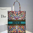 Dior Book Tote Bag Multicolored Embroidered Butterfly 2018
