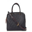 LV Speedy Bandouliere 25 Monogram Empreinte Leather Marine Rouge