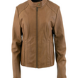 Ladies Cognac Leather Jacket