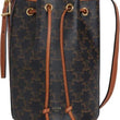 Celine Small Drawstring Bag In Triomphe Canvas