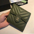 Chanel Classic Small Flap Wallet Green