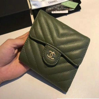 Chanel Classic Small Flap Wallet Green