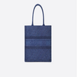 Dior Small Blue Dior Oblique Embroidered Denim Dior Book Tote
