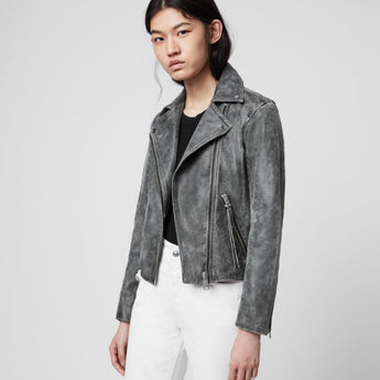 Iris Leather Biker Jacket