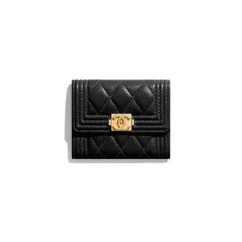 Chanel Boy Card Holder Black