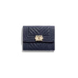 Chanel Boy Chanel Flap Card Holder Black