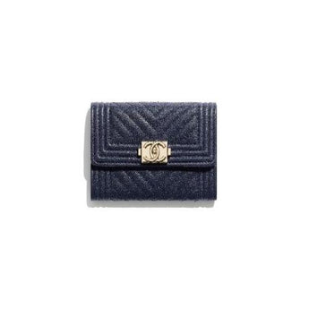 Chanel Boy Chanel Flap Card Holder Black