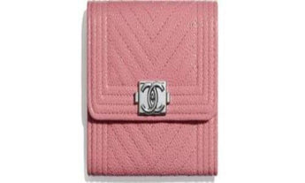Chanel Boy Small Flap Wallet Pink