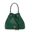 Prada Saffiano Leather Bucket Bag Green
