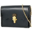 LV Cherrywood Chain Wallet Patent Leather Monogram Noir