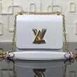 LV Twist MM Epi Leather White Gold-Colored Lock