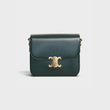 Celine Medium Triomphe Bag In Shiny Calfskin Amazone