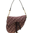 Mini Dior Burgundy Oblique Saddle Bag