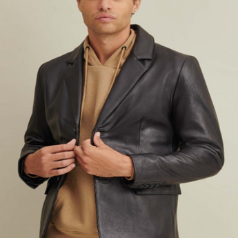 Vince Leather Blazer