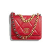 Chanel 19 Wallet on Chain Red best quality