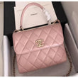 Chanel Small Flap Bag With Top Handle Pink