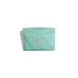 Chanel Classic Card Holder Iridescent Turquoise