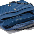 Chanel Classic Clutch With Chain – CWC Caviar Blue Silver-Toned