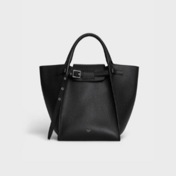 Celine Small Big Bag With Long Strap In Supple Grained Calfskin Black