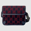 Gucci GG Wool Belt Bag Blue/Red