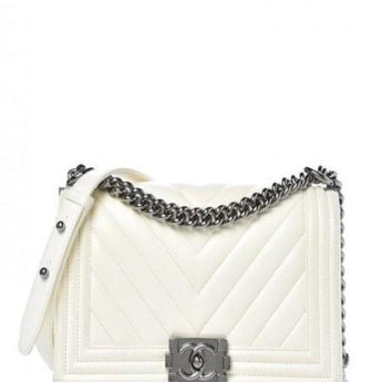 Chanel Medium Boy Flap Bag White