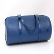 LV Soufflot Bag Black Epi Leather Blue