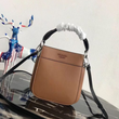 Prada Margit Leather Shoulder Bag Brown