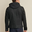 Thomas Leather Hooded Jacket
