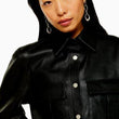 Leather Shirt Jacket