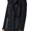 Leather Pocket Peacoat Jacket