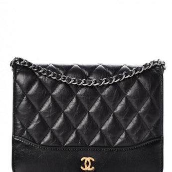 Chanel Wallet On Chain – WOC Aged & Smooth Calfskin Black