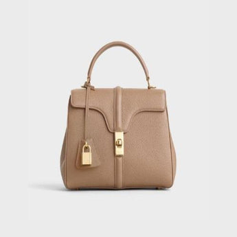 Celine Small 16 Bag In Grained Calfskin Beige