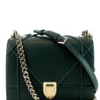 Diorama Green-Toned Metallic Calfskin Flap Bag