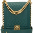 Chanel Le Boy Wallet On Chain – WOC Teal Caviar Gold-Toned