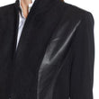 Suede & Leather Panel Knit Jacket