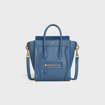 Celine Nano Luggage Tote Blue