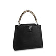 LV Capucines MM Noir Python Leather Trim