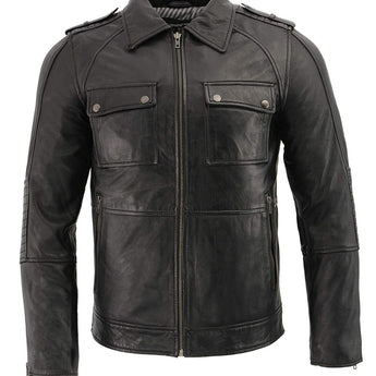Black Lambskin Leather Jacket