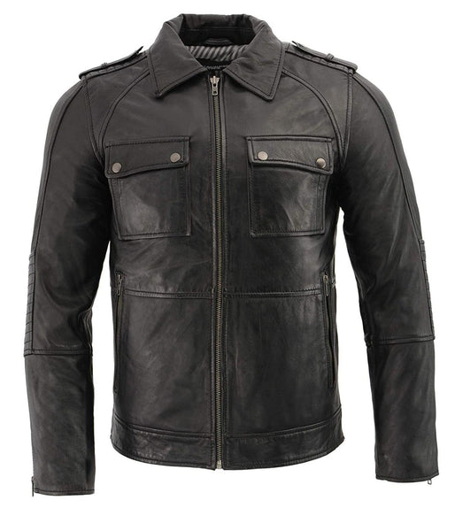 Black Lambskin Leather Jacket