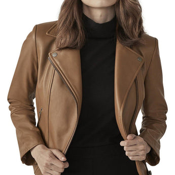 LEATHER BIKER JACKET
