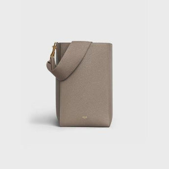 Celine Sangle Small Bucket Bag In Soft Grained Calfskin Taupe