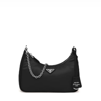 Prada Re-edition 2005 Nylon Shoulder Bag Black